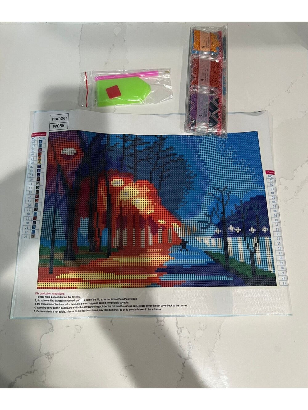 5D DIY Diamond Painting Kit - Autumn Woods Landscape